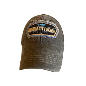 Panama City Beach Florida Blue Denim Meshback Trucker Style Baseball Hat Dad Cap